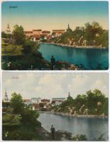 Goszpics, Gospic; 2 db régi képeslap / 2 pre-1945 postcards