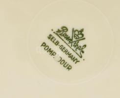 Rosenthal Pompadour porcelán süteményes készlet. Hat személyes komplett, hibátlan