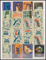 Kb. 140-1500 db gyufacímke, albumban, valamint benne még kb. 15 db ital/konzerv/befőtt címke és egy ...