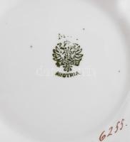 Antik teás készlet négy személyes porcelán. Matricás, jelzett, kopásokkal