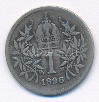 Ausztria 1896. 1K Ag "Ferenc József" T:F 
Austria 1896. 1 Corona Ag "Franz Joseph&qu...