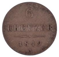 Ausztria 1849A 6kr Ag T:VF 
Austria 1849A 6 Kreuzer Ag C:VF 
Krause KM#2200