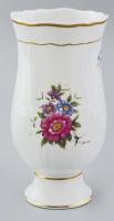 Hollóházi Erika mintás porcelán váza. Kézzel festett, jelzett, hibátlan 18 cm