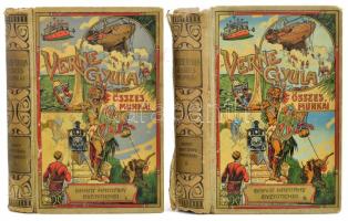 Verne Gyula: Grant kapitány gyermekei I-II. Bp., Magyar Kereskedelmi Közlöny. Kiadói festett egészvászon kötés, gerinc sérült, lapok kijárnak, viseltes állapotban.
