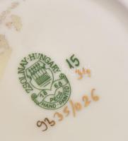 3 db Zsolnay pillangó mintás porcelán vázácska 9 cm, bonbonniere 10x10 cm, tálka 8 cm Kézzel festett...