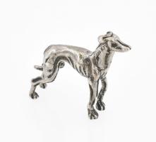 Mini ezüst (Ag) agár kutya. Jelzett, 13 g, 30 mm