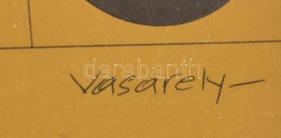 Vasarely Victor (1908-1997): Formák. Ofszet, papír, jelzett a nyomaton, 55x40 cm