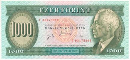 1996. 1000Ft "F 3175869" T:UNC,AU Hungary 1996. 1000 Forint "F 3175869" C:UNC,AU Adamo F48.1