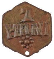 Asszonyi Tamás (1942-) DN "1 Mani / Szentendre" bronz mini plakett (24x21mm) T:XF lyukasztva