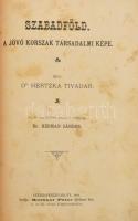 Hertzka Tivadar: Szabadföld. A jövő korszak társadalmi képe. Ford.: Dr. Herman Sándor. Székesfehárvár, 1893, Klökner Péter, (Számmer Kálmán-ny.), 438 p. Átkötött félvászon-kötésben, festett lapélekkel, kissé kopott borítóval, foltos lapokkal.