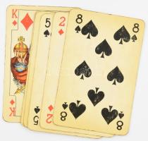 Piatnik kanaszta, 3 pakli francia kártya, eredeti, kissé viseltes dobozában