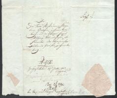 1803 10G benyomott szignettás okmány szép Gulden vízjeles papíron. korai, R! / Early 1803 10G signet...