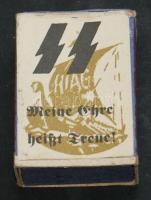 cca 1955 HIAG Waffen-SS veteránok szervezete: használatlan propaganda-gyufa / HIAG-Mutual Help Association of Former Waffen-SS Members propaganda matches orginal box