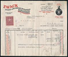 1928 Zwack J. és Társai Likőrgyára fejléces számla