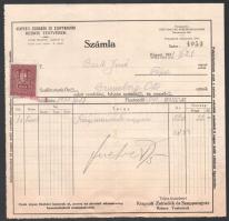 1931 Kispesti Zsiradék és Szappangyár - Reiner Testvérek fejléces számla