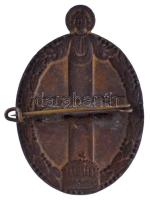 1935. "XXVI. Országos Katolikus Nagygyűlés" Cu jelvény (42x28mm) T:AU patina