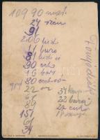 cca 1930 Kneipp maláta kávé / Franck kávé reklámlap,13x10cm