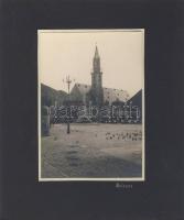 1931 Bolzano / Bozen 2 db városképes fotó kartonpapíron / South-Tirol 2 town-view photos 14x17cm