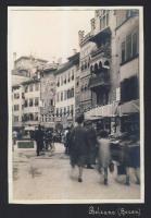 1931 Bolzano / Bozen 2 db városképes fotó kartonpapíron / South-Tirol 2 town-view photos 14x17cm