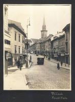 1931 Villach városképes fotó kartonpapíron / Austria Willach town-view photos 12x15cm