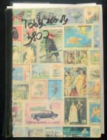 Több száz darab régi okmánybélyeg közepes berakóban (egy része ömlesztve)