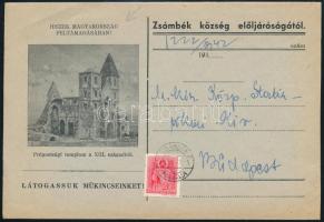 Zsámbék boríték irredenta felirattal