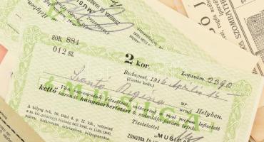 Vegyes okmány gyűjtemény sok fejléces számla, váltó, reklám kártyák, stb