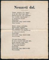 1937 A Nemzeti Dal reprintje az eredeti sajtóval nyomva a Nemzeti Nyomtatvány Kiállításra. Hajtva