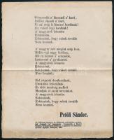 1937 A Nemzeti Dal reprintje az eredeti sajtóval nyomva a Nemzeti Nyomtatvány Kiállításra. Hajtva