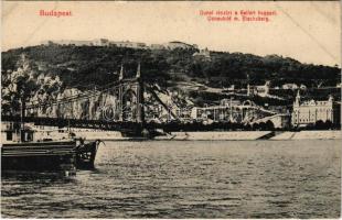 Budapest XI. Dunai részlet és Gellérthegy, Citadella. Taussig 85. 1915/18.