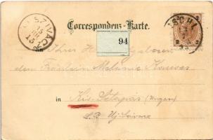 1895 (Vorläufer) Bad Ischl, Kaiserliche Villa, Rettenbach Wildniss, Kreuzstein. H. Metz Art Nouveau,...