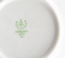 Hollóházi retro mokkás készlet. Matricás, jelzett, hibátlan