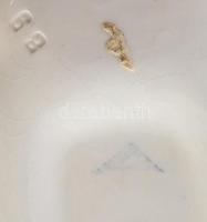 Csepel Vas és Fémművek nagy gépet ábrázoló reklámos porcelán tálka, hamutál. Kézzel festett, jelzett...