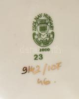 Zsolnay virág mintás bonbonniere Kézzel festett, jelzett, hibátlan 9 cm