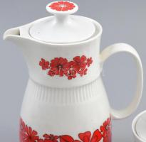 Colditz retro porcelán mokkás készlet. Hat személyes. Matricás, jelzett, hibátlan