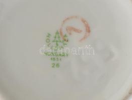 Hollóházi virág mintás porcelán váza. Kézzel festett, jelzett, hibátlan 26 cm