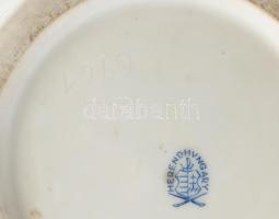 Herendi aranyozott virág mintás padlóváza. Kézzel festett, jelzett, ragasztott, drótozott 33 cm