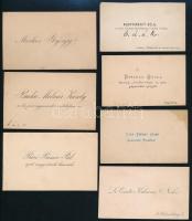 cca 1880-1926 Vegyes, izgalmas névjegykártya gyűjtemény, közte több híres személy, össz. 12 db, közt...