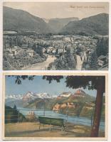 10 db RÉGI külföldi (osztrák, olasz és svájci) képeslap vegyes minőségben + 1 svájci kartonra ragasztott fotó / 10 pre-1945 European postcards in mixed quality + 1 photo glued on cardboard