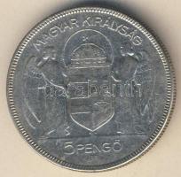 1930. 5P Ag "Horthy jobbra" T:3