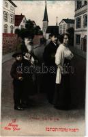 Zsidó újévi üdvözlet héber szöveggel Amerikából / A Happy New Year! Jewish greeting with Hebrew text from the USA