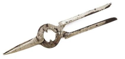 Antik, lemezből készült olló 21 cm