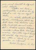 1936 gróf Teleki József autográf levele fejléces levélpapírján személyes hangvételben egy hölgynek