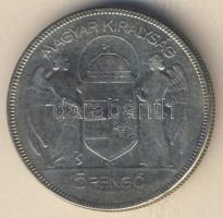 1930. 5P Ag "Horthy jobbra" T:3