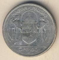 1930. 5P Ag "Horthy jobbra" T:3 ph