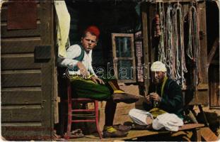 1915 Mohamedanischer Kaufmann in Bosnien / Mohamedanski trgovac u Bosni / Muslim merchants in Bosnia + "K.U.K. FELDPOSTAMT 315" (kopott sarkak / worn corners)