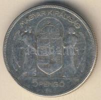 1930. 5P Ag "Horthy jobbra" T:3 ph