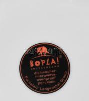 Bopla svájci porcelán madaras dísztányér. Matricás, jelzett, hibátlan, d: 21 cm
