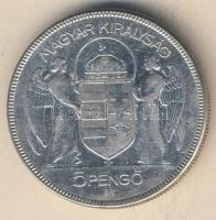 1930. 5P Ag "Horthy jobbra" T:3+/3