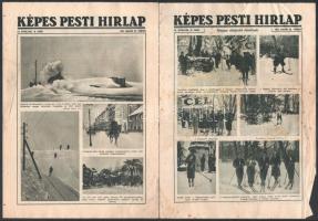 1932-1933 Képes Pesti Hírlap 9 száma, az egyiken kis szakadással, egy másikon foltokkal
